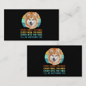 Funny Akita Inu of Kuma Inu Dog Elke snack je Ma Visitekaartje (Voorkant / Achterkant)