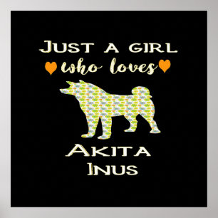 Funny Akita Lover Gift, Akita Pet Eigenaar Gift Id Poster
