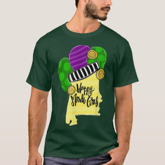 Funny Alabama Happy Mardi Gras Carnival Holiday T-shirt