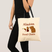 Funny Alaska Souvenir Food Chain Beer en Mosquito Tote Bag (Voorkant (product))