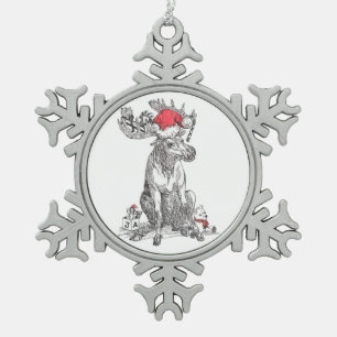 Funny Alaska Wildlife Kerstmis Snowflake Ornament