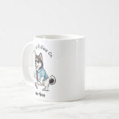 Funny Alaskan Klee Kai  Business Suit Coffee  Koffiemok (Voorkant links)