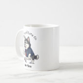 Funny  Alaskan Malamute Business Suit Coffee  Koffiemok (Voorkant links)