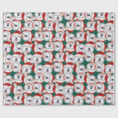 Funny Alaskan Malamute Kerstmis Pattern Cadeaupapier (Vlak)