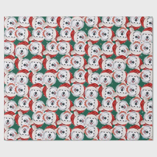 Funny Alaskan Malamute Kerstmis Pattern Cadeaupapier (Vlak)