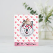 Funny Alaskan zijn mijn Valentijn Dog Valentijnsda Feestdagenkaart (Staand voorkant)