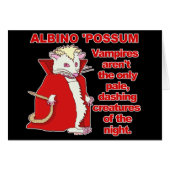 Funny Albino Possum Vampire Animal (Voorkant Horizontaal)