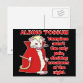 Funny Albino Possum Vampire Animal Briefkaart (Voorkant / Achterkant)