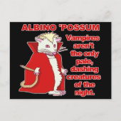 Funny Albino Possum Vampire Animal Briefkaart (Voorkant)