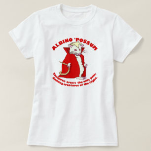Funny Albino Possum Vampire Animal Humor T-shirt