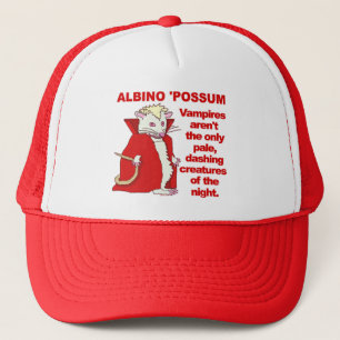 Funny Albino Possum Vampire Animal Trucker Pet