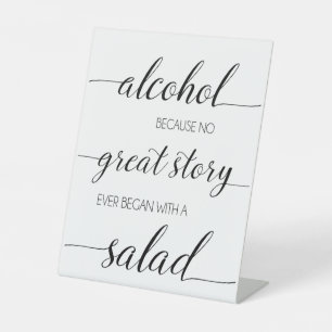 Funny Alcohol Bar Pedestal Sign Reclamebord Met Voetstuk