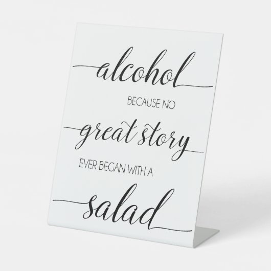 Funny Alcohol Bar Pedestal Sign Reclamebord Met Voetstuk (Voorkant)