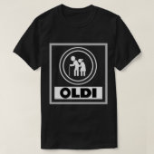 Funny Aldi Nord kaart zwart-wit, verjaardagsauto T-shirt (Design voorkant)