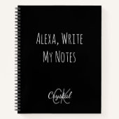 Funny Alexa Write My Notes Monogram Notitieboek (Voorkant)