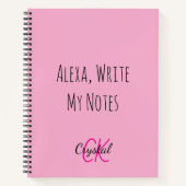 Funny Alexa Write My Notes Monogram Notitieboek (Voorkant)