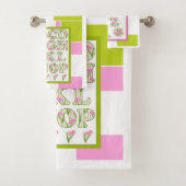 Funny alfabet, bloemalfabet, alfabet bad handdoek (Insitu)