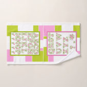 Funny alfabet, bloemalfabet, alfabet bad handdoek (Handdoek)