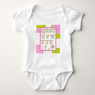 Funny alfabet, bloemalfabet, alfabet romper