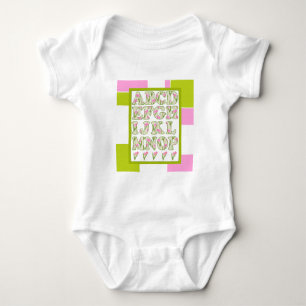 Funny alfabet, bloemalfabet, alfabet romper