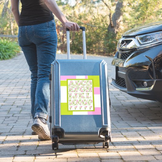 Funny alfabet, bloemalfabet, alfabet sticker (Koffer Insitu)