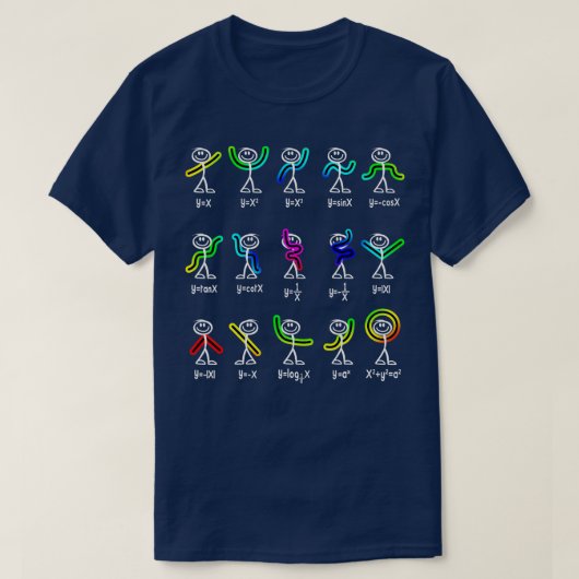 Funny Algebra Dance Function Wiskunde per Geek Gif T-shirt (Design voorkant)