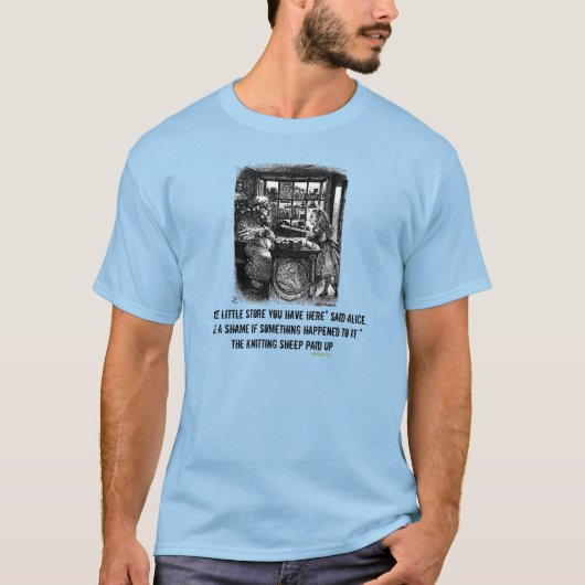 Funny Alice (in Wonderland) Protection Racket T-sh T-shirt (Voorkant)