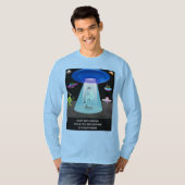 Funny Alien Abduction Phone Distraction Sci-Fi Hum T-shirt (Voorkant volledig)