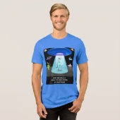 Funny Alien Abduction Phone Distraction Sci-Fi Hum Tri-Blend Shirt (Voorkant volledig)