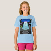 Funny Alien Abduction Phone Distraction Sci-Fi  T-shirt (Voorkant volledig)