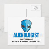 Funny Alien Briefkaart (Voorkant / Achterkant)