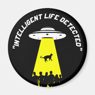 Funny Alien Cat Abduction Magneet