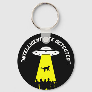 Funny Alien Cat Abduction Sleutelhanger