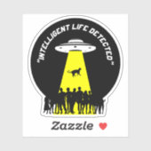 Funny Alien Cat Abduction Sticker (Vel)