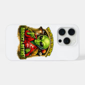 Funny Alien Coffee Design, Too Old For This iPhone Hoesje (Achterkant horizontaal)
