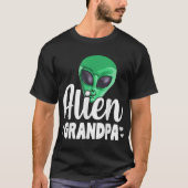 Funny Alien Grandpa Design T-shirt (Voorkant)