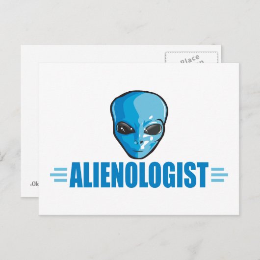 Funny Alien Lover Briefkaart (Voorkant / Achterkant)