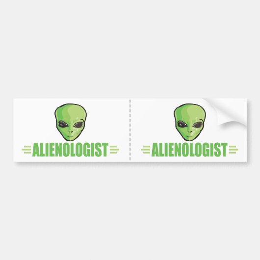 Funny Alien Lover Bumpersticker (Voorkant)