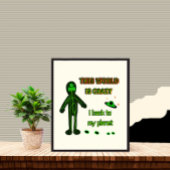 Funny Alien Poster