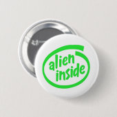 Funny alien ronde button 5,7 cm (Voorkant /achterkant)