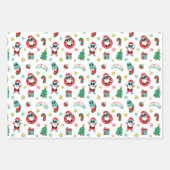 Funny Alien Santa Claus Kerstmis Inpakpapier Vel (Voorkant 3)