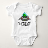 Funny Alien Shirt voor Newborns (Voorkant)
