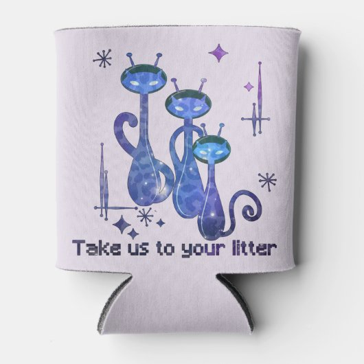 Funny Alien Take Us To Your Litter Blikjeskoeler (Voorkant)