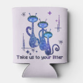 Funny Alien Take Us To Your Litter Blikjeskoeler (Achterkant)