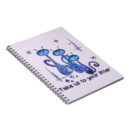 Funny Alien Take Us To Your Litter Notitieboek (Rechterzijde)