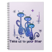 Funny Alien Take Us To Your Litter Notitieboek (Voorkant)