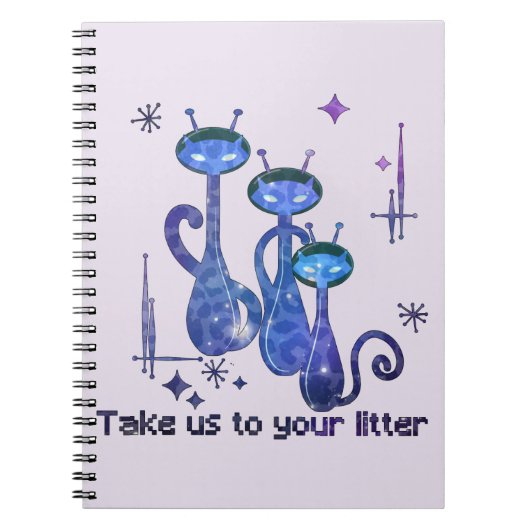 Funny Alien Take Us To Your Litter Notitieboek (Voorkant)