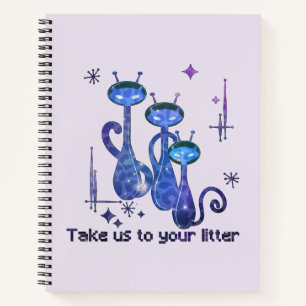 Funny Alien Take Us To Your Litter Notitieboek