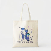 Funny Alien Take Us To Your Litter Tote Bag (Voorkant)