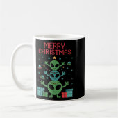 Funny Alien Trio Merry Ugly Christmas Santa Hat Xm Koffiemok (Links)